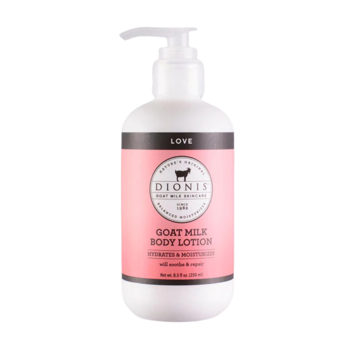 Lotion Love de Dionis dans flacon, hydratation douce pour la peau