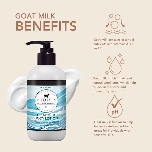 Texture crème douce de Dionis, lait de chèvre, peau satinée et soyeuse.
