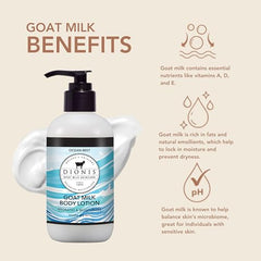 Texture crème douce de Dionis, lait de chèvre, peau satinée et soyeuse.