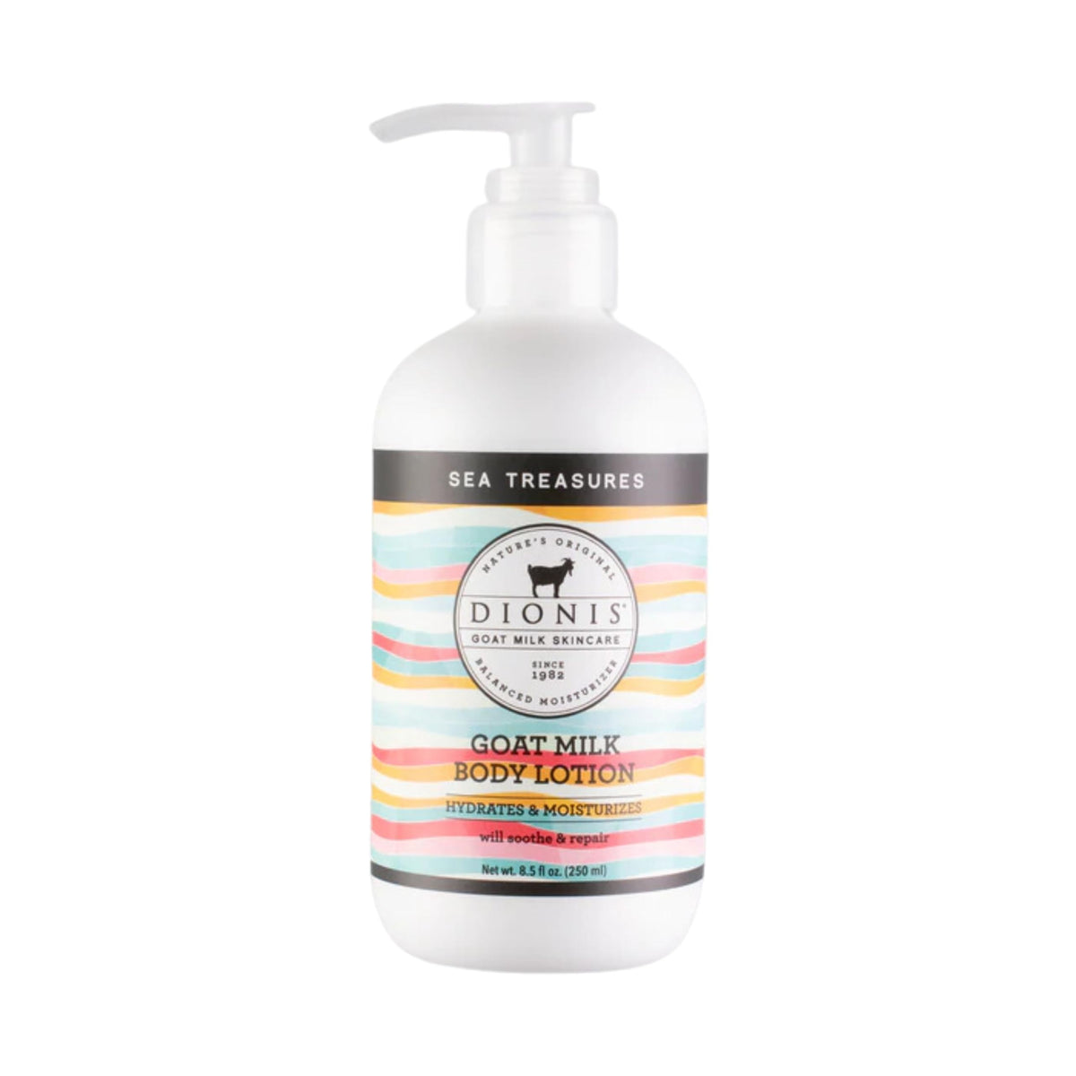 Lotion pour le corps Dionis Trésors de la Mer, bouteille prête à hydrater.