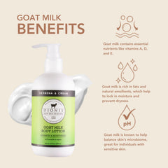 Texture riche du lait Dionis pour peau souple et nourrie.
