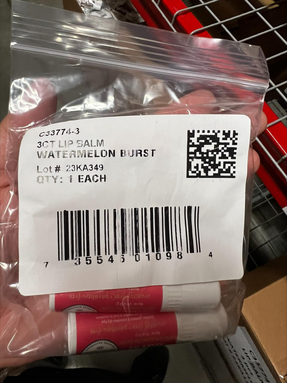 Tube baume Lèvres Dionis melon 0-28oz, texture riche.