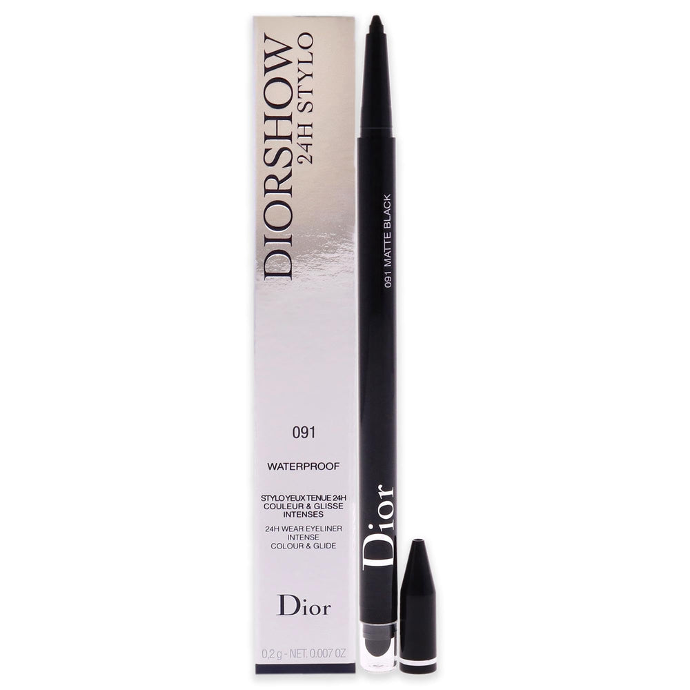 Diorshow 24H Stylo Yeux, noir mat, tracé net et imperméable.