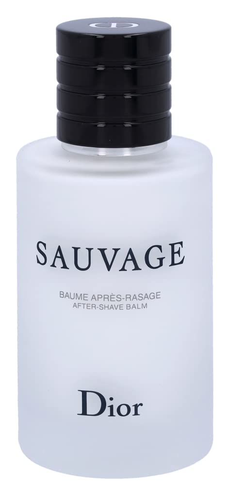 Texture légère et absorption rapide du baume Dior Sauvage après-rasage.