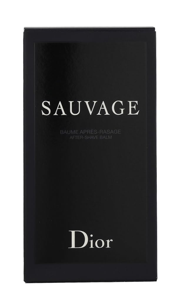 Texture soyeuse du baume Dior Sauvage après-rasage prête pour une routine.