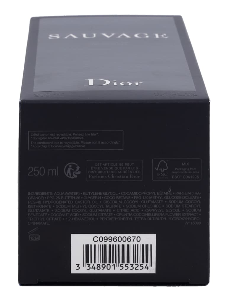 Dior Sauvage Gel Douche, présence d’Ambroxan pour un parfum masculin