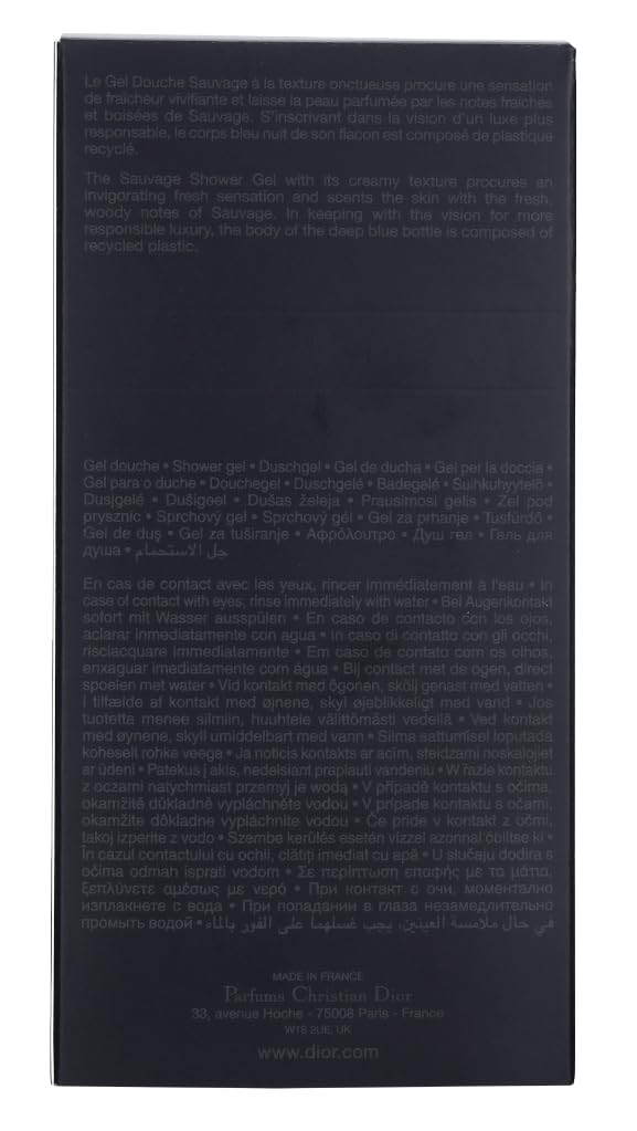 Dior Sauvage Gel Douche, routine quotidienne élégante et soin du corps