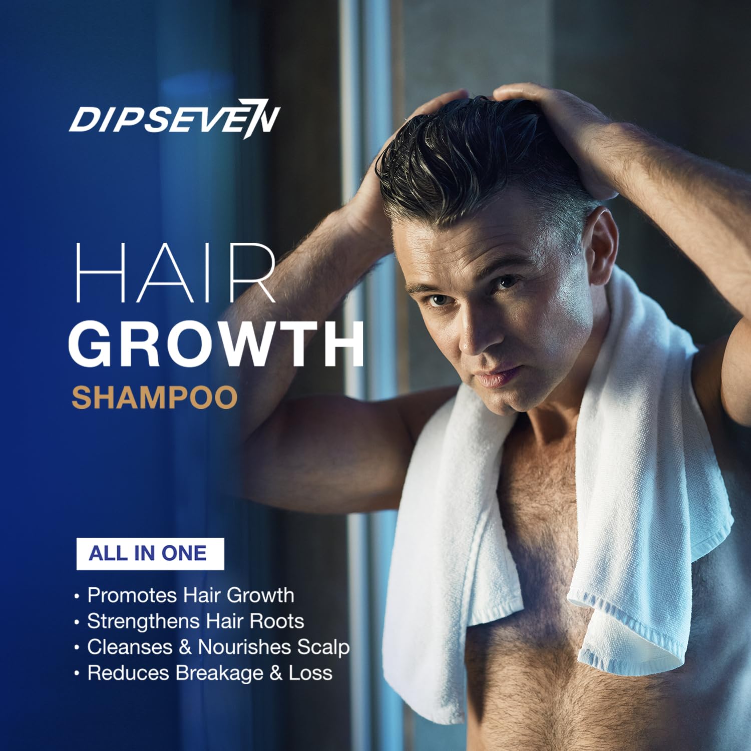 Après l’entraînement: cheveux propres et cuir chevelu revitalisé avec DIPSEVEN.