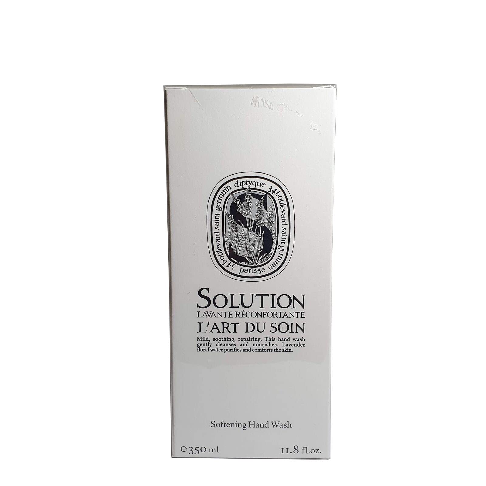 Diptyque Savon liquide adoucissant pour les mains — goutte révélant son parfum frais et réconfortant.