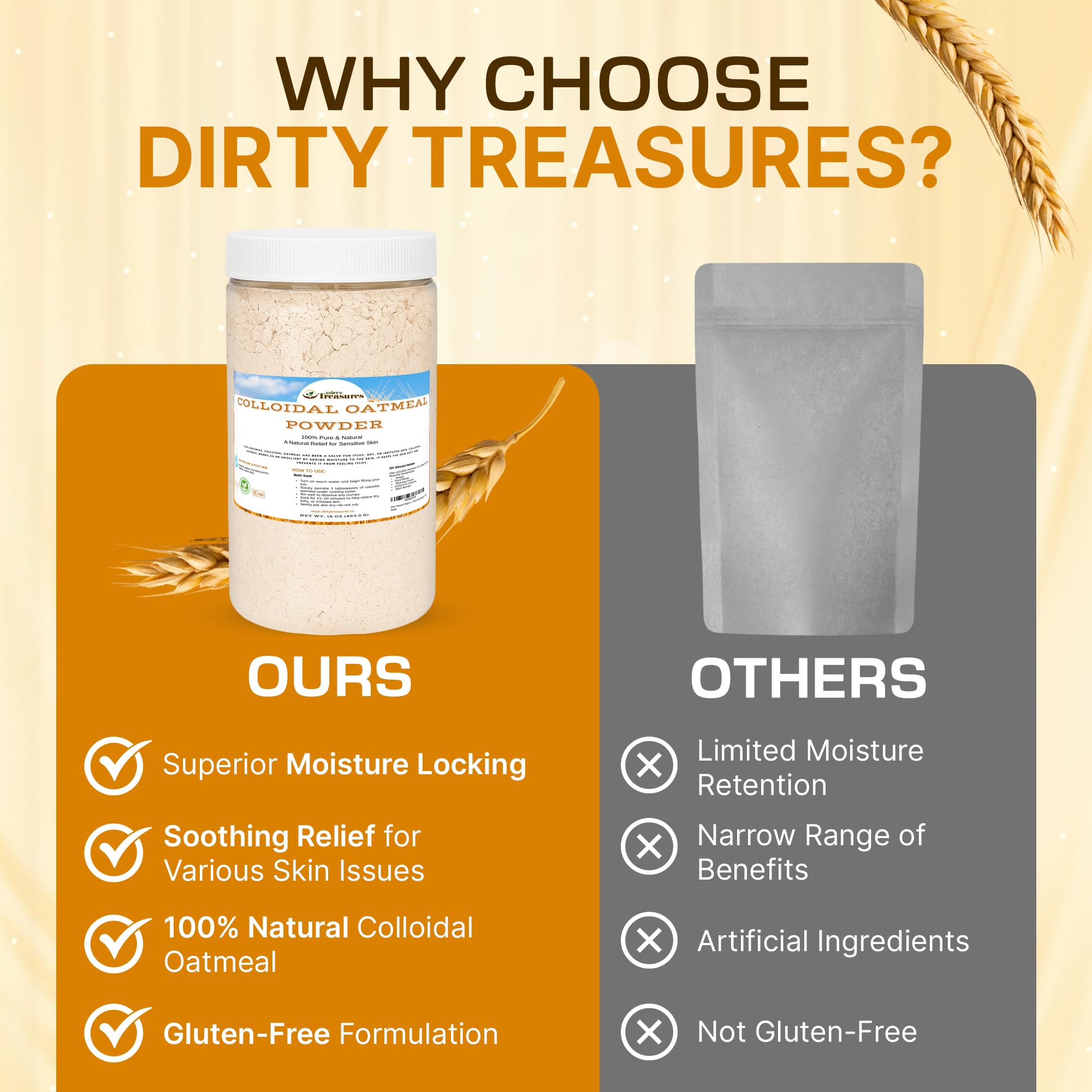 Dirty Treasures: poudre colloïdale fine, absorption facilitée et confort cutané.