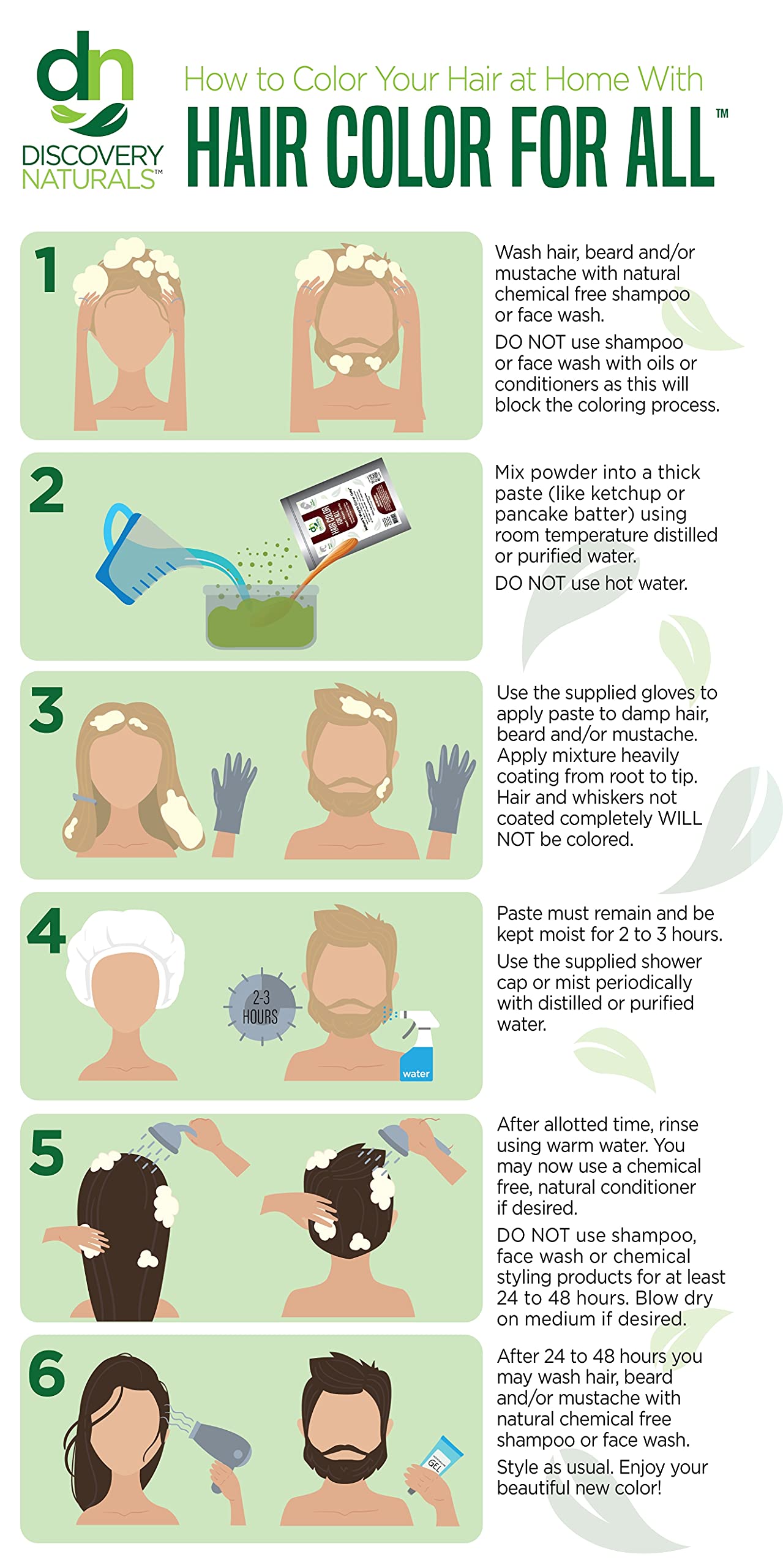 Emballage écoresponsable Discovery Naturals kit coloration