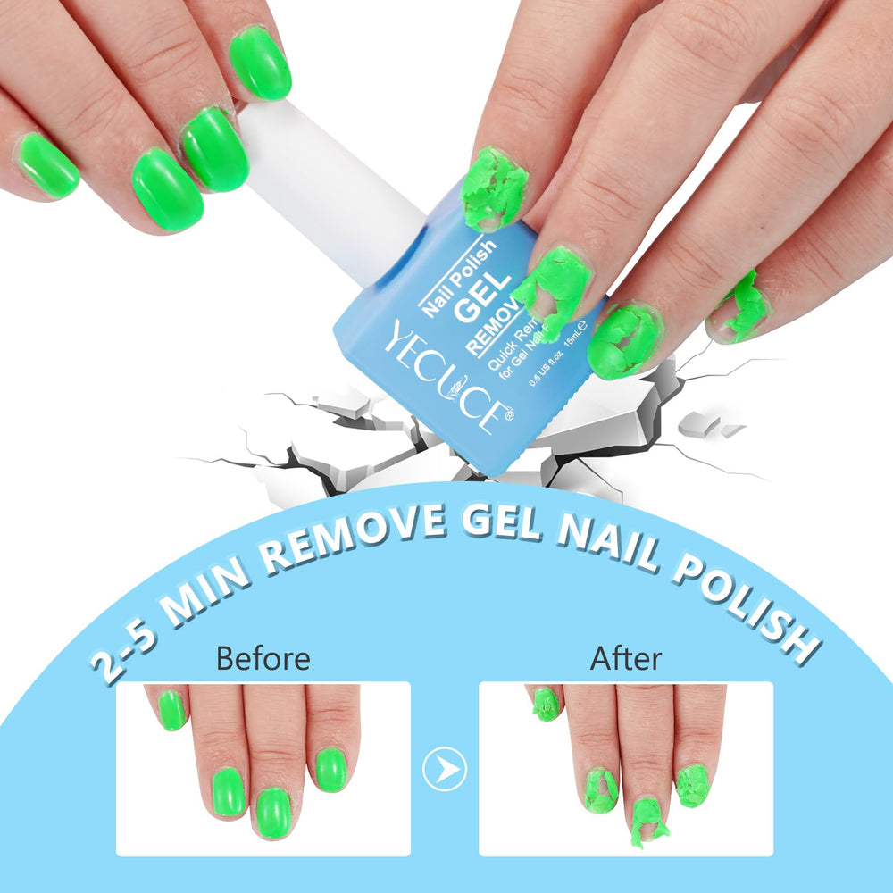 Dissolvant Gel pour Ongles, application rapide pour enlever le gel.