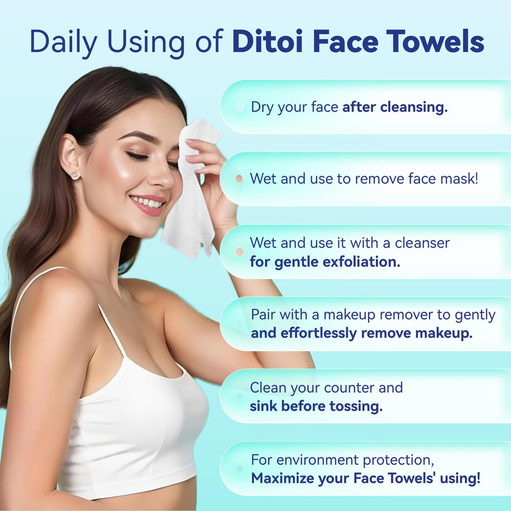 Ditoi lingettes visage texture perle pour exfoliation légère