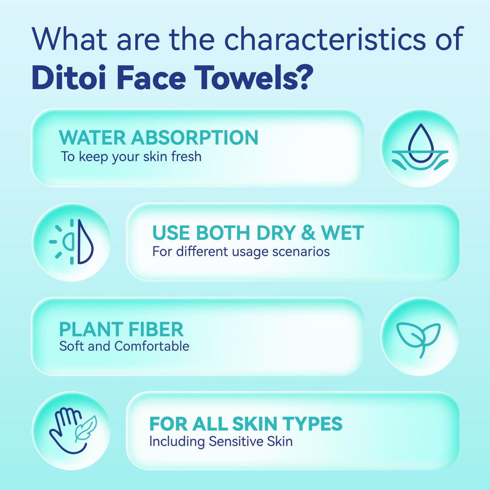 Ditoi serviettes visage pour tous types de peau
