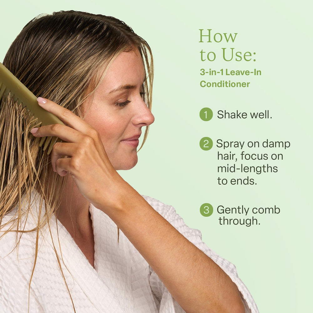 Divi 3-en-1 application sur cheveux humides, démêlage rapide après la douche