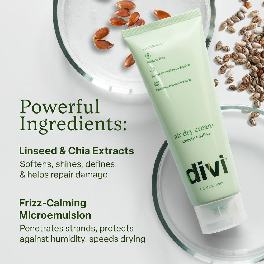 Divi Air Dry applique et sèche à l'air rapidement pour une tenue naturelle.