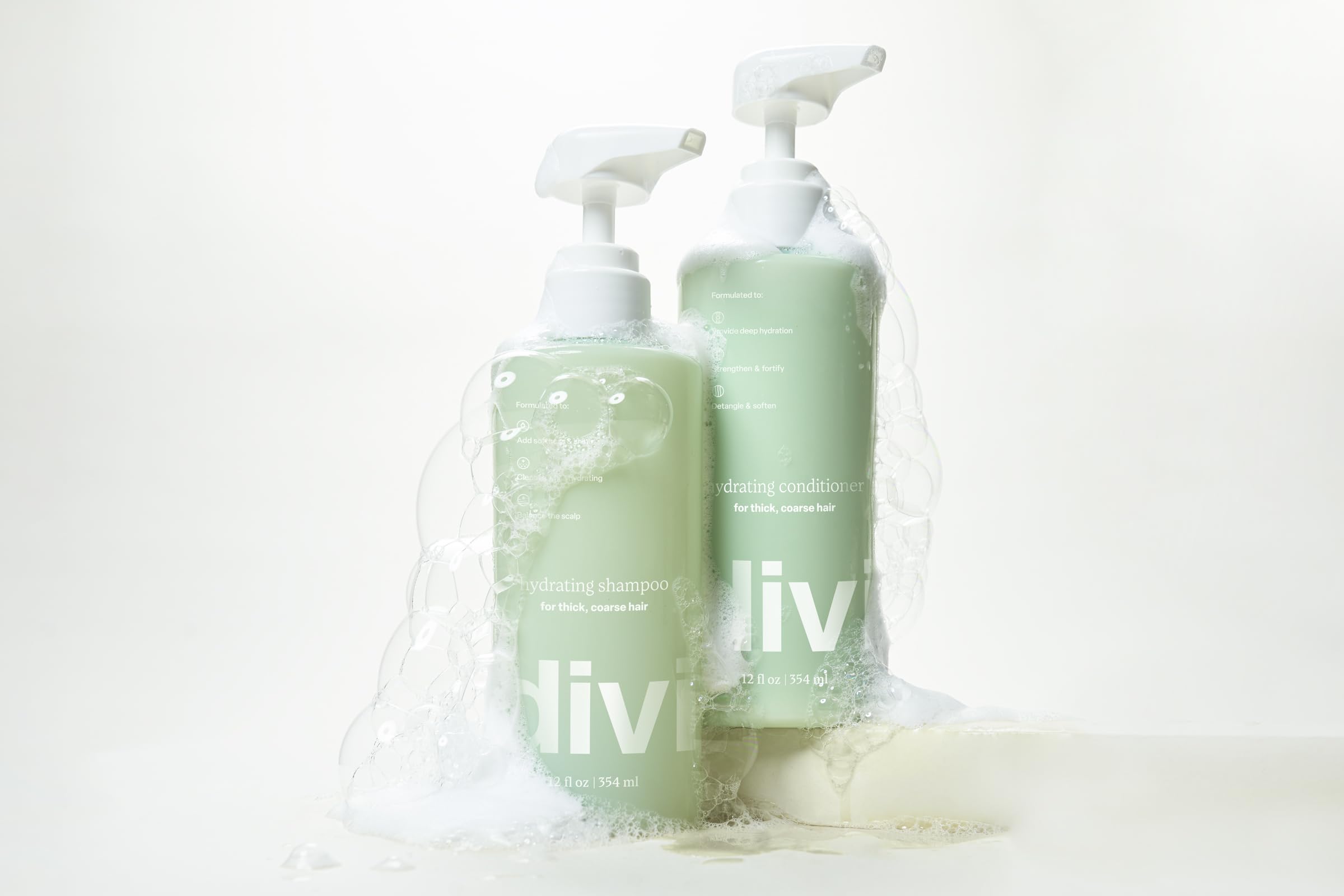 Divi Cheveux Brillants: rendu éclatant après utilisation du duo hydratant