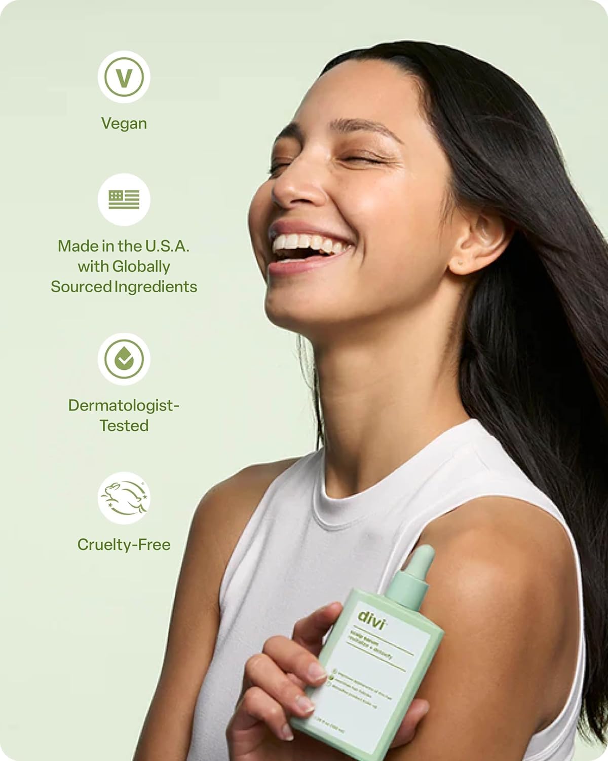Cheveux plus souples et brillants grâce au trio volumisant Divi.
