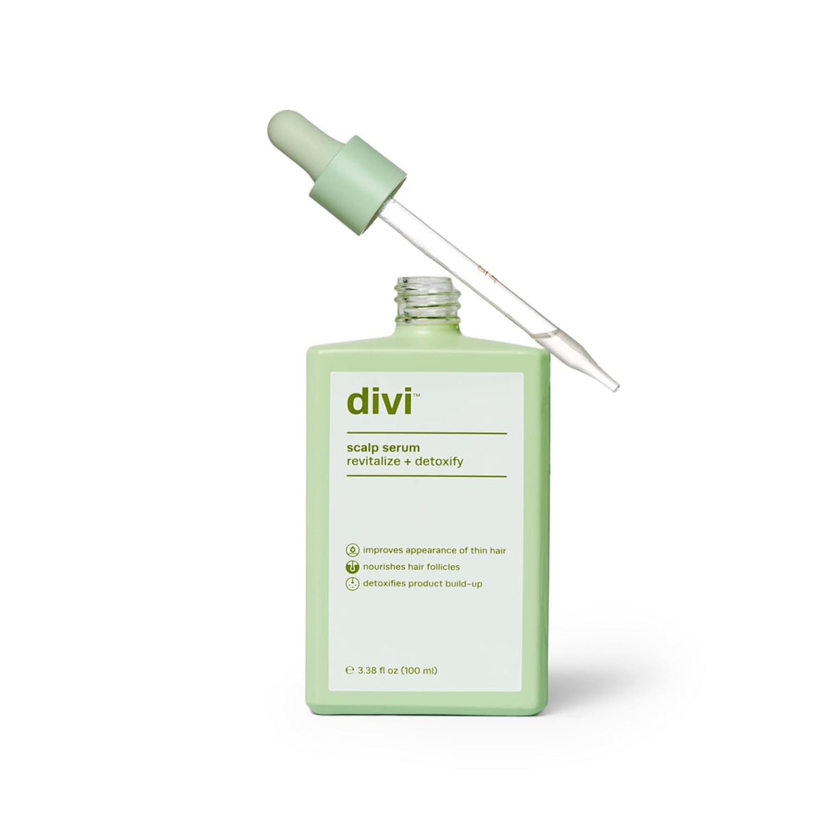 Sérum Divi en flacon capillaire, nourrissant le cuir chevelu.