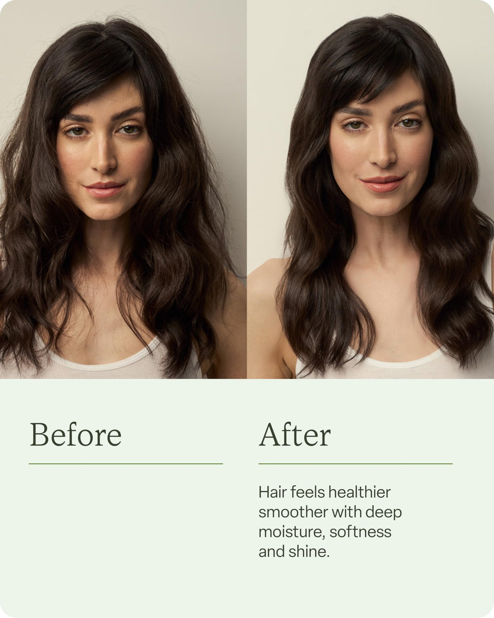 Divi shampooing hydratant, étiquette montrant algues et thé vert pour nourrir les cheveux.