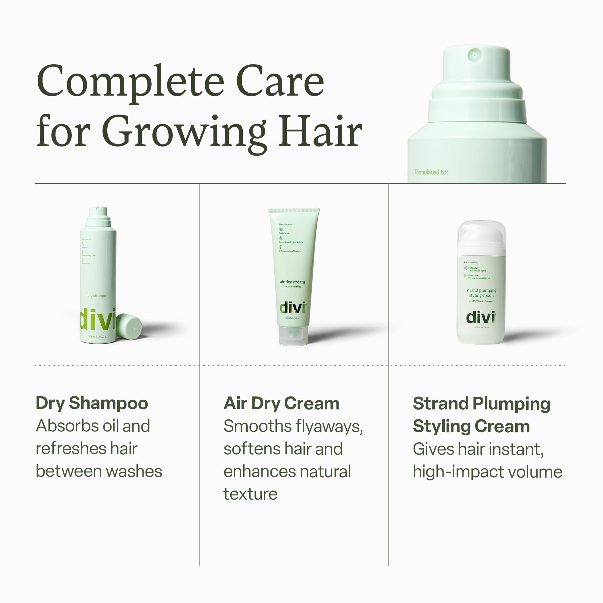 Divi Shampooing Sec Spray — Rafraîchissement rapide après une séance de sport.