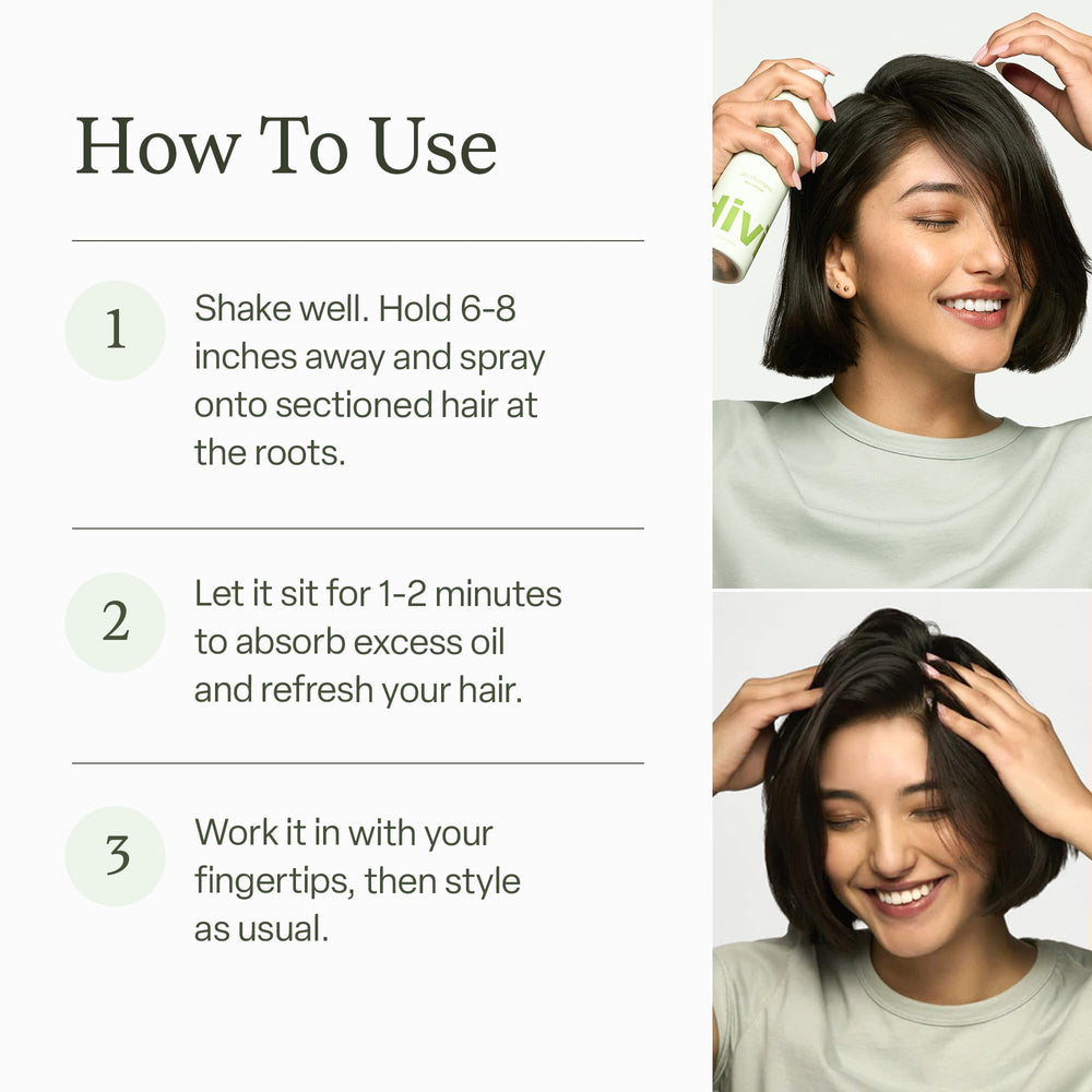 Divi Shampooing Sec Spray — Volume au niveau des racines pour cheveux plus dynamiques.