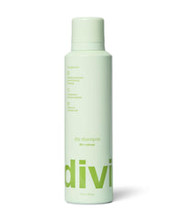 Divi Shampooing Sec Spray — Bouteille prête pour une application précise et rafraîchissante.