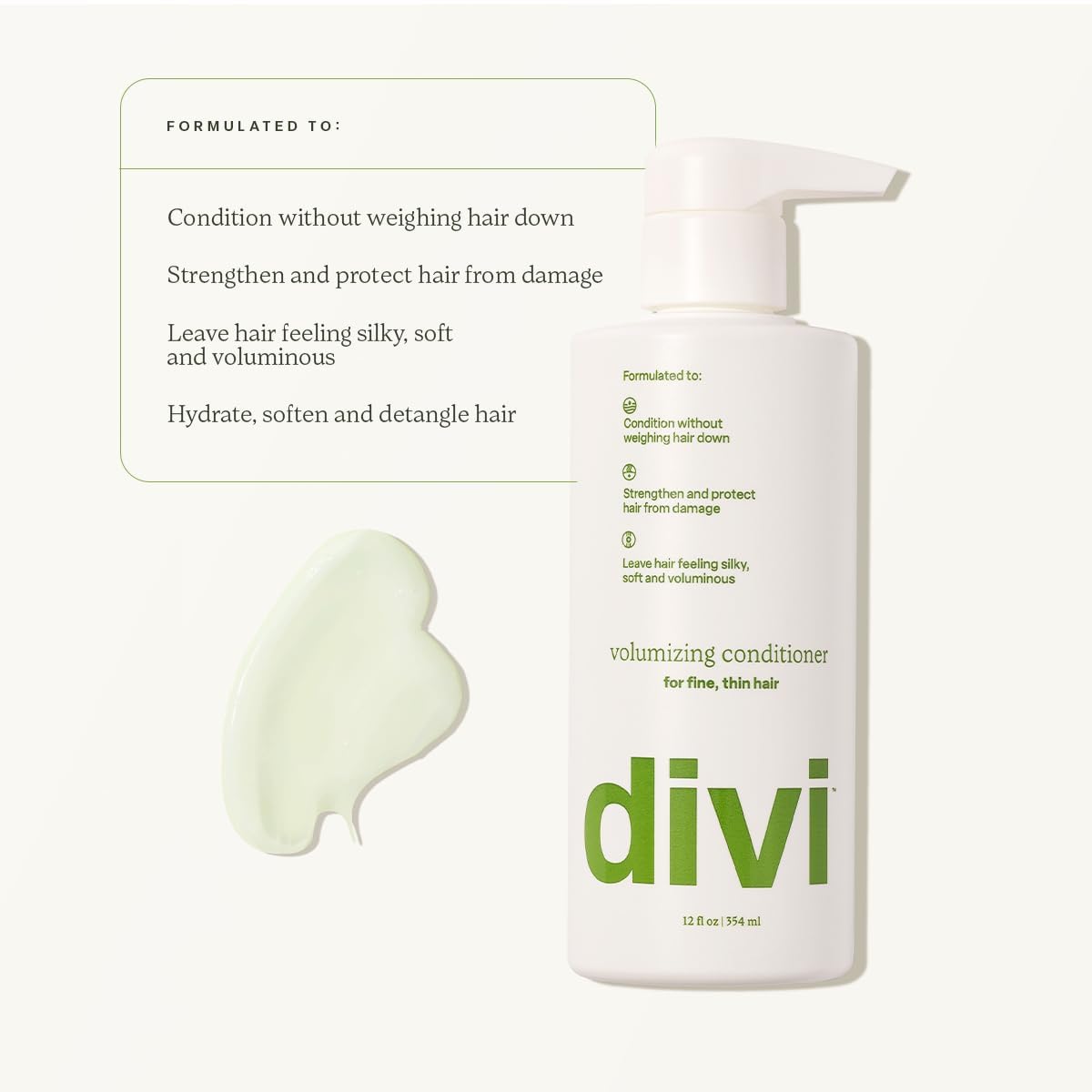 Spray soin sans rinçage Divi: pré-démêlage et protection thermique.