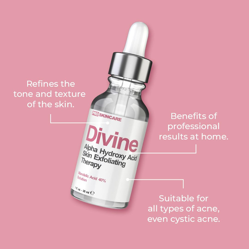 Divine Derriere Ingrédients mandélique purifiés: exfoliation en douceur.