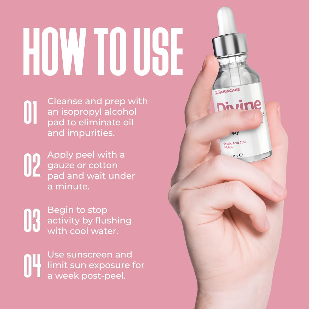 Divine Derrier Glycolic Peel – Sans colorants, formule nette.