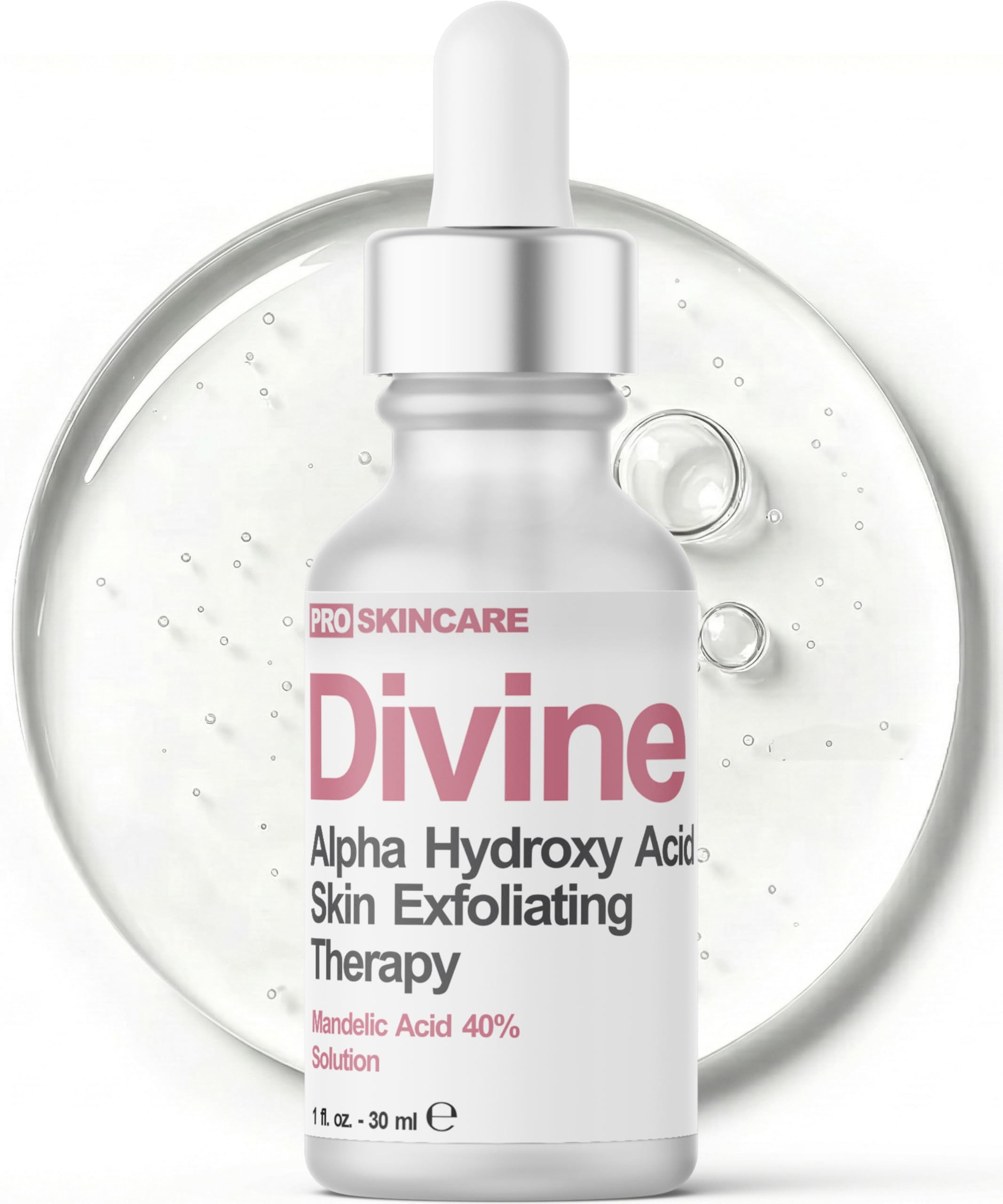 Divine Derriere Sérum Mandelique amande clair: bouteille visible, peau plus nette.