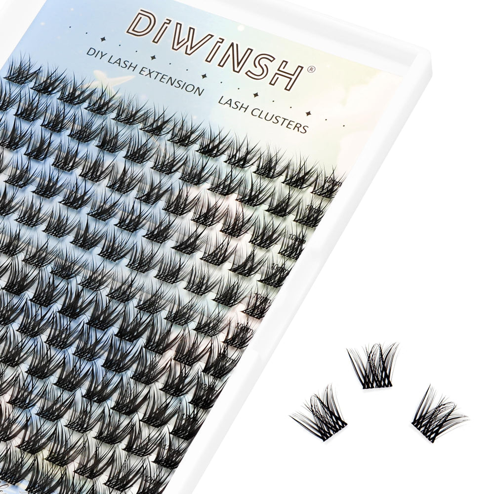 DIWINSH ensemble-clusters-cils 144pcs 10-12mm: rendu naturel et application rapide.