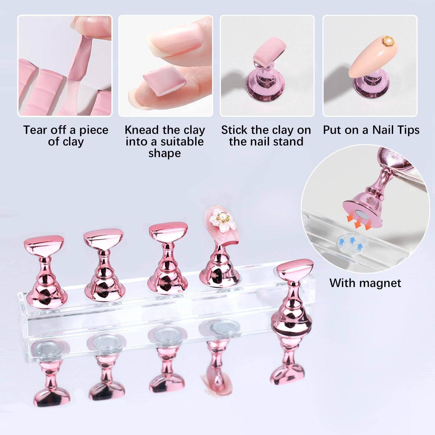 DIYCICO-argile-art-ongles: argile pratique pour fixer les ongles.