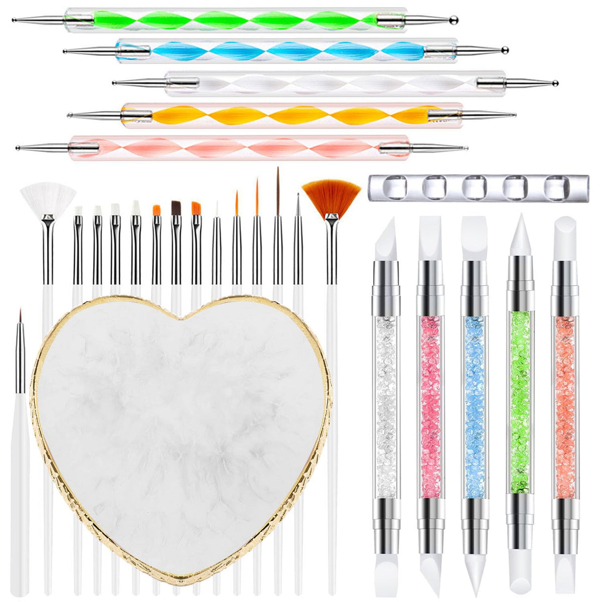 Kit DIYCICO : ensemble 27 pièces pour décoration des ongles à domicile.