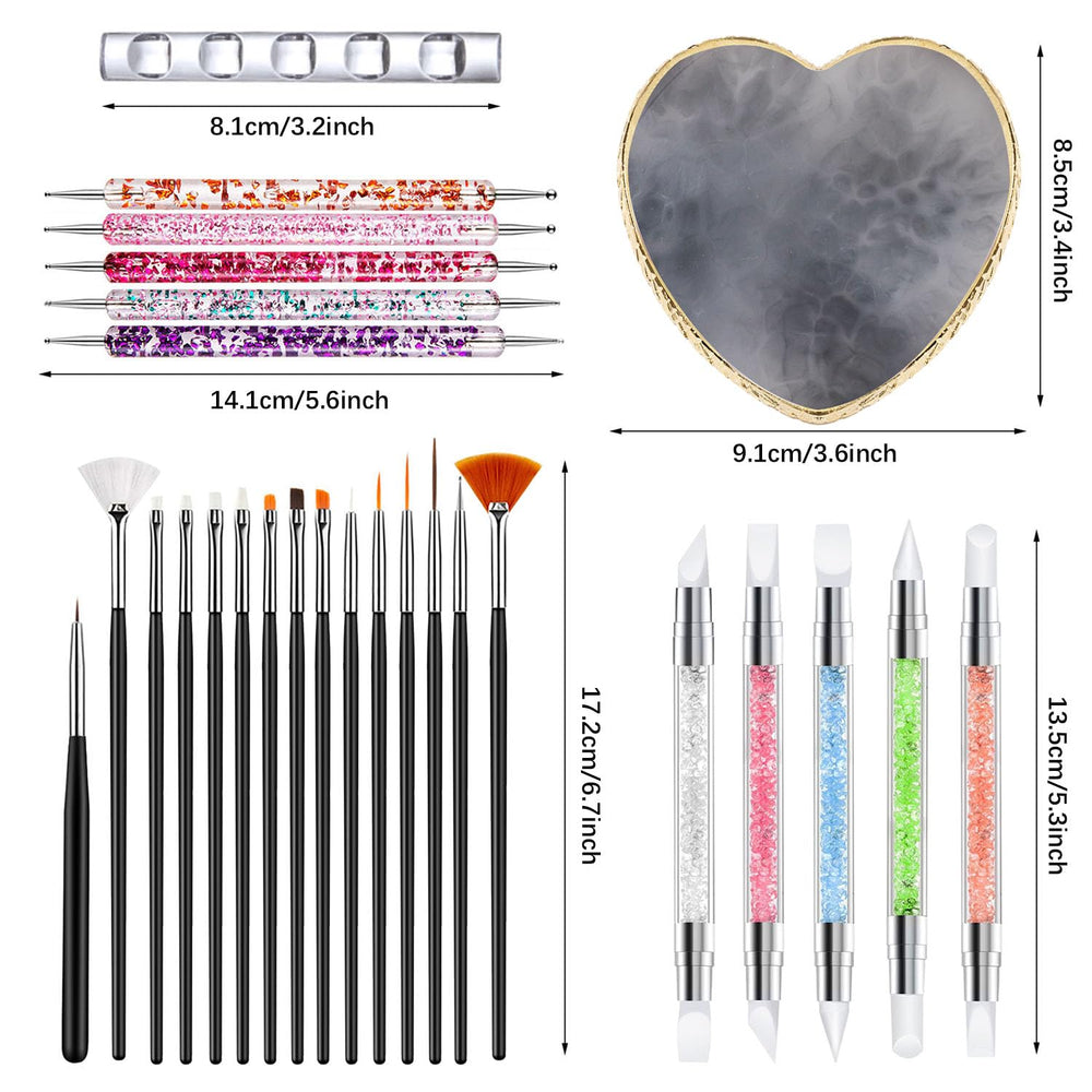 Palette résine avec bord doré DIYCICO, élégante pour mélanges et décor d'ongles.