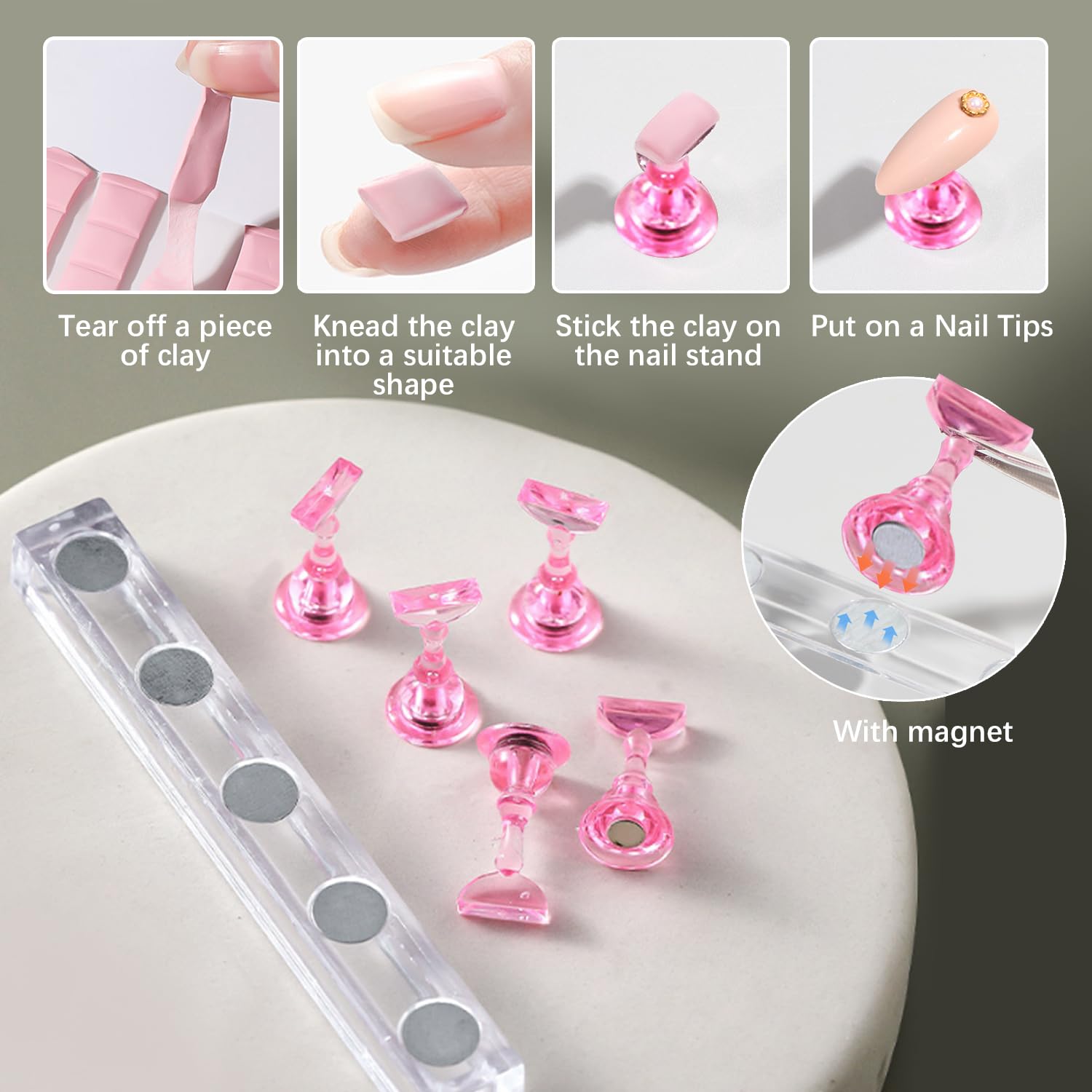 Diycico stylo-dots-5pcs, dots précis pour motifs floraux et points.
