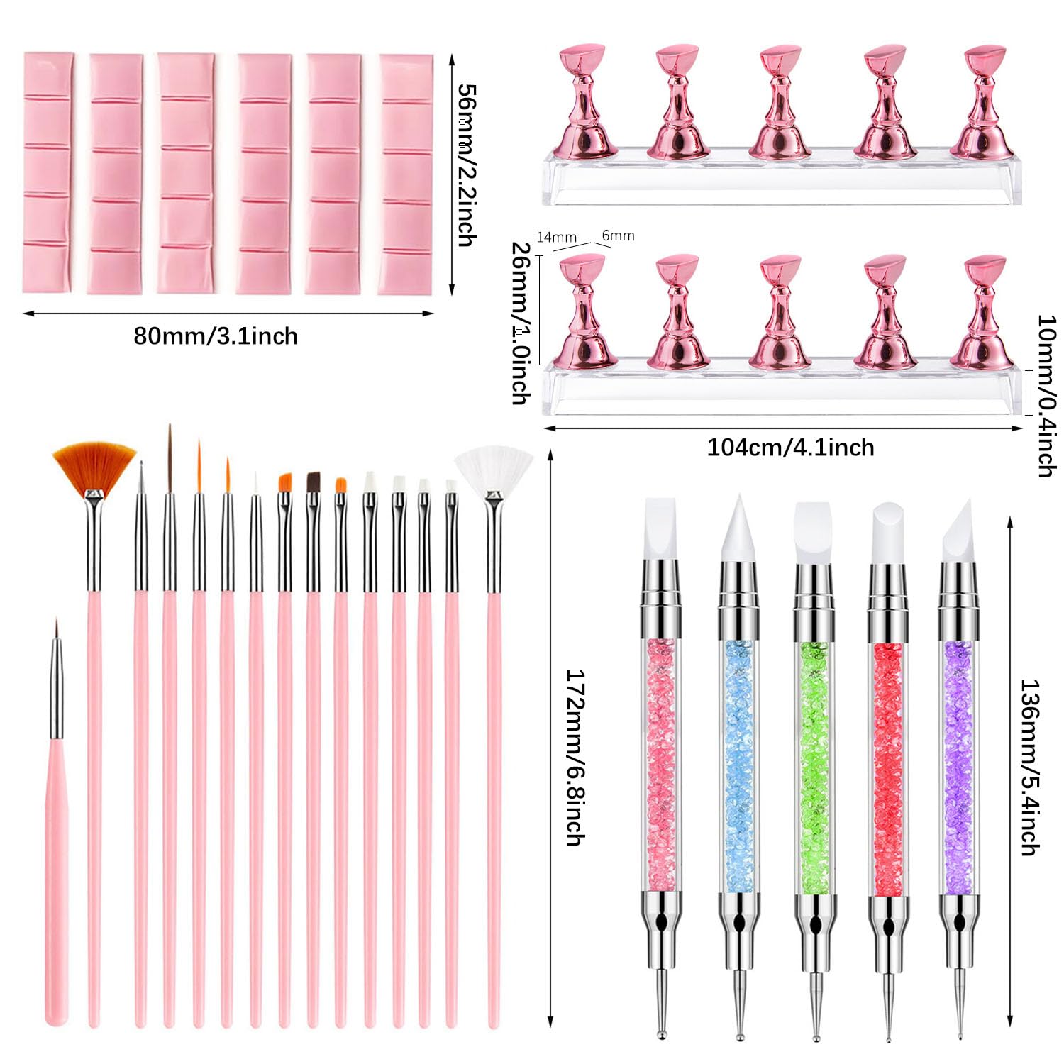 DIYCICO-support-ongles-double-set: stabilité optimale pendant le travail.