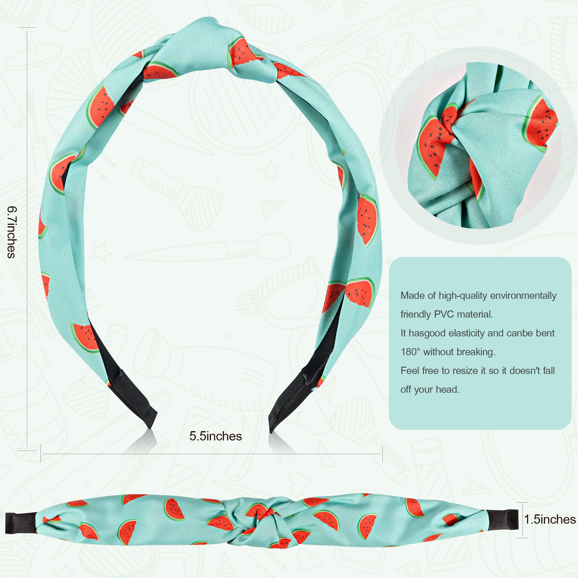 DiyJibb bandeau-cheveux-noeud numéro 2, couleur vive pour compléter les tenues.