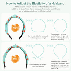 DiyJibb bandeau-cheveux-noeud numéro 4, couleur unie adaptée à tout moment.