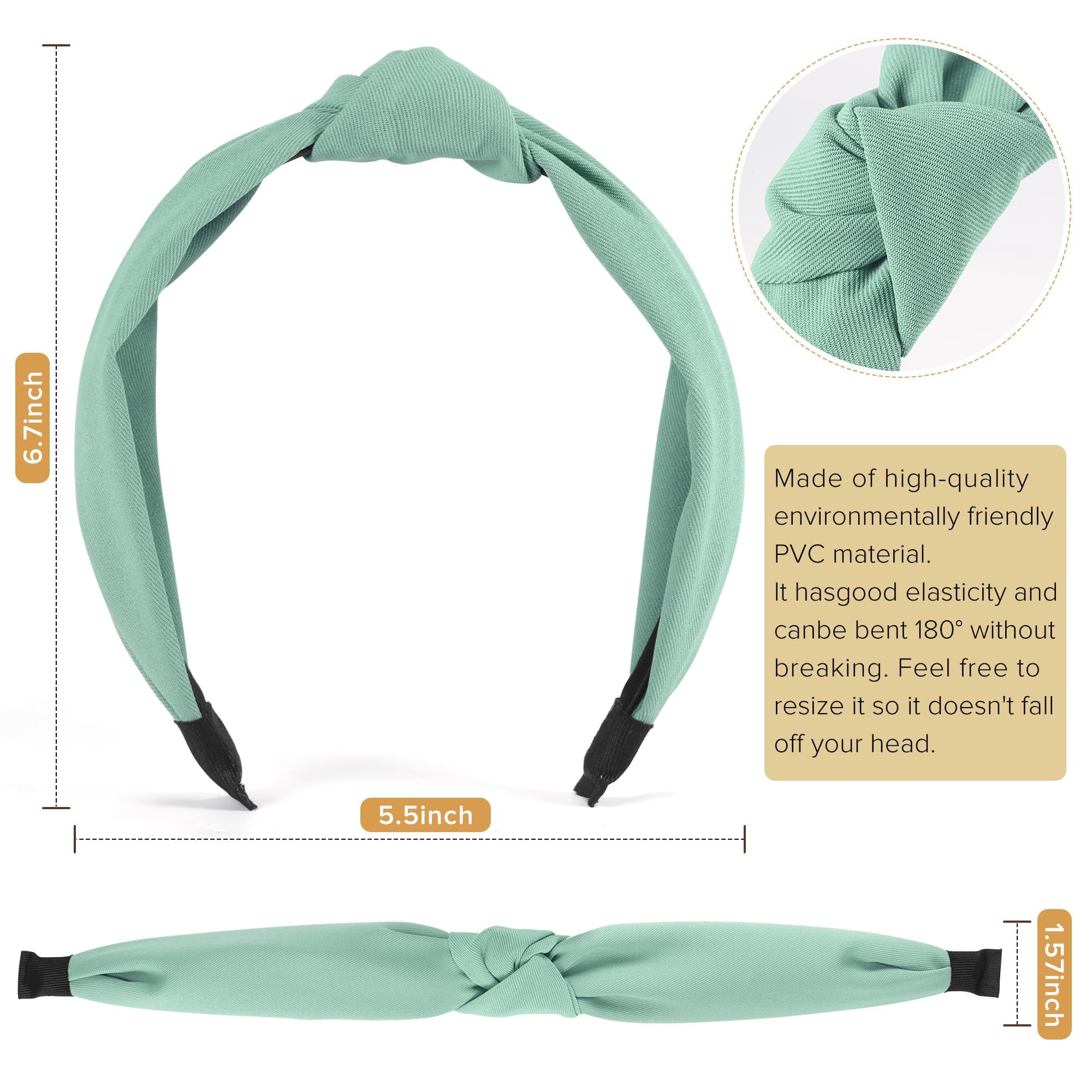 DiyJibb bandeau noeud bleu, idéal pour maintenir les cheveux pendant l'activité