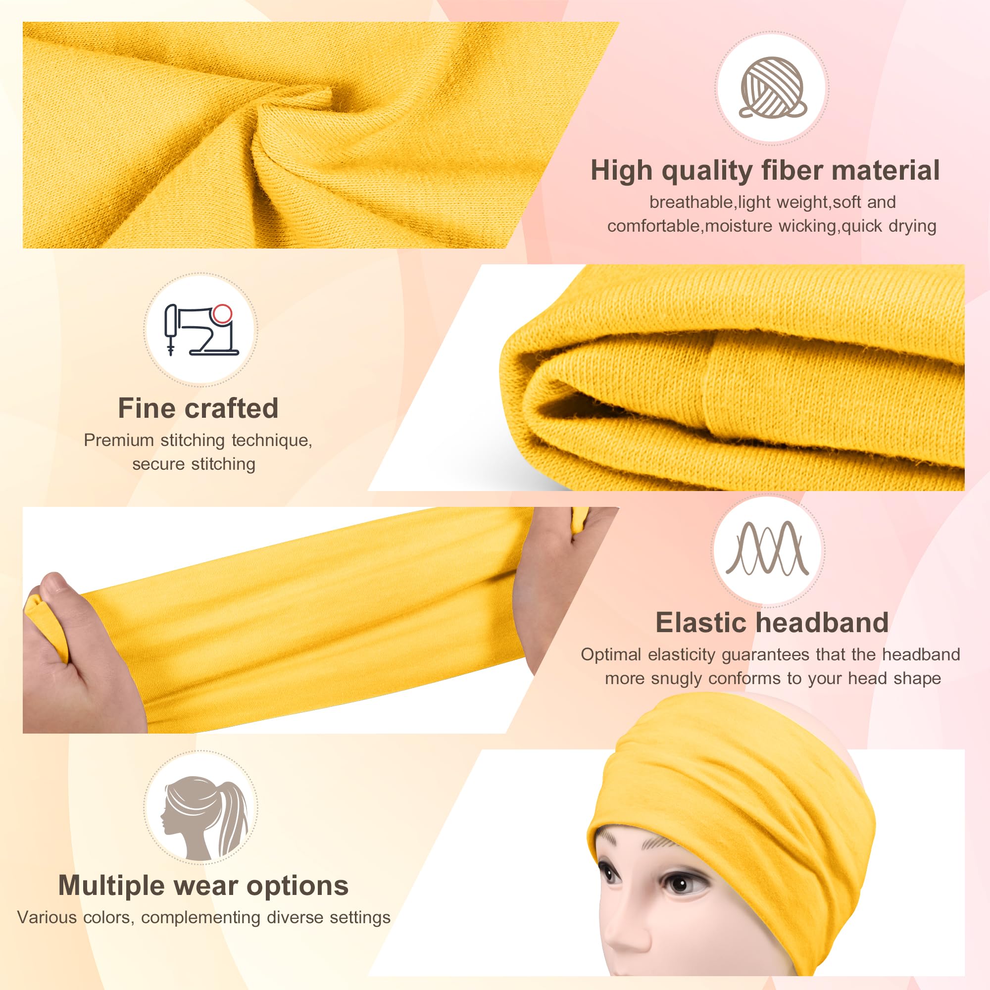 DiyJibb bandeau absorption sudor, visage sec pendant l'entraînement.