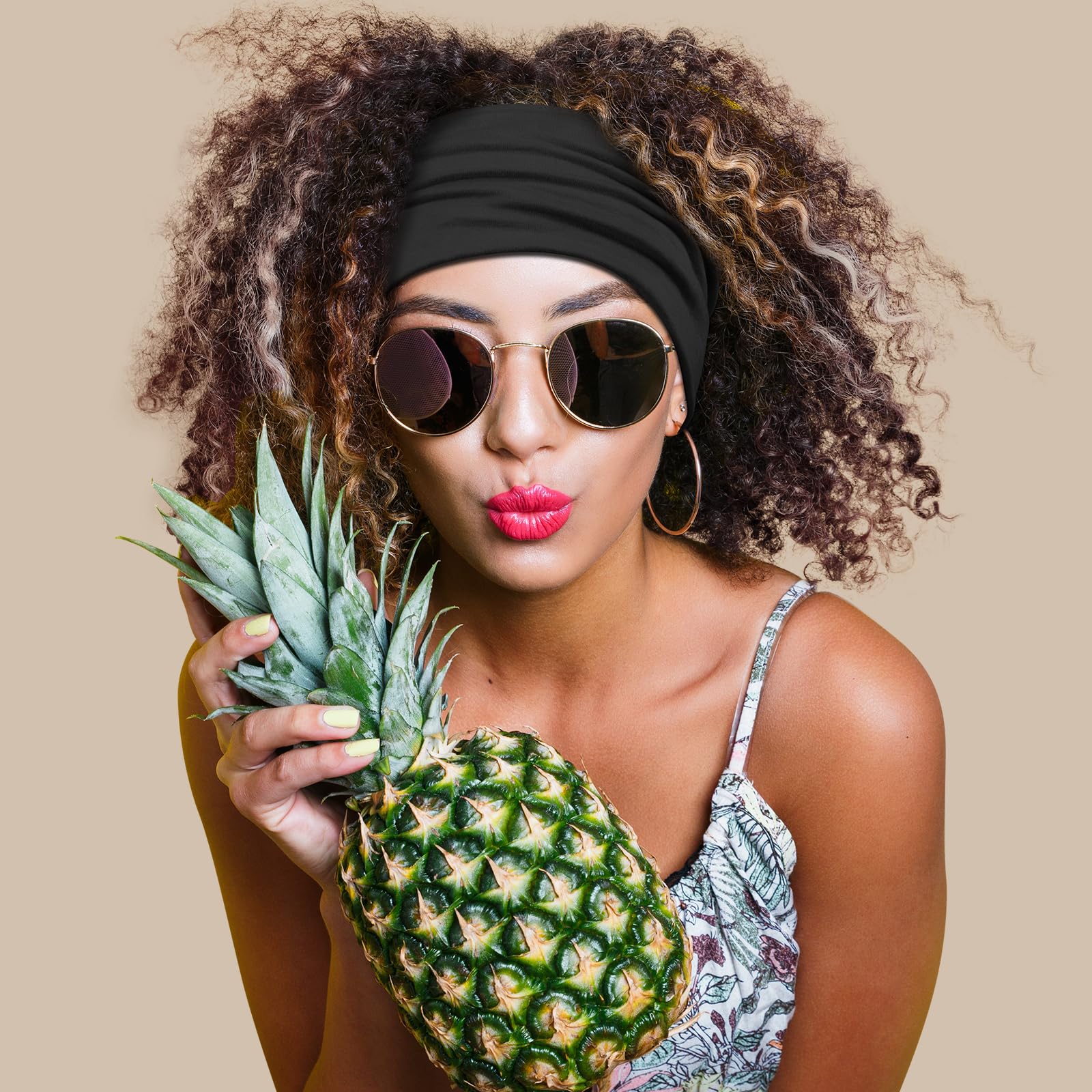 DiyJibb bandeaux design simple et épais conviennent aux cheveux courts comme longs.