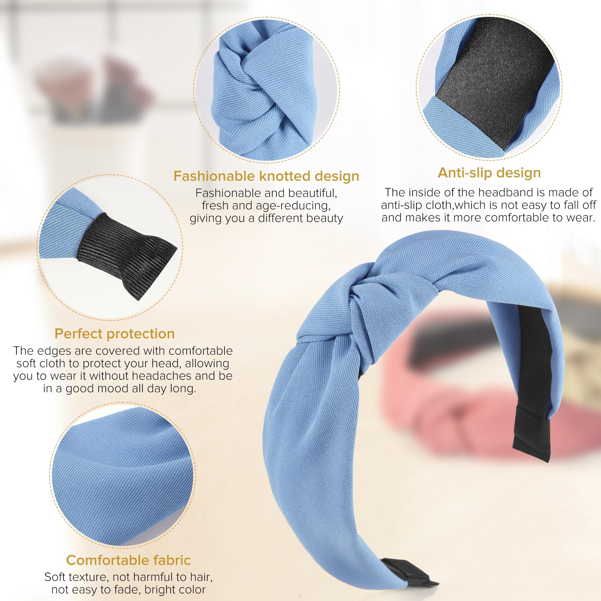 Bandes DiyJibb torsadé classique, accessoire mode polyvalent