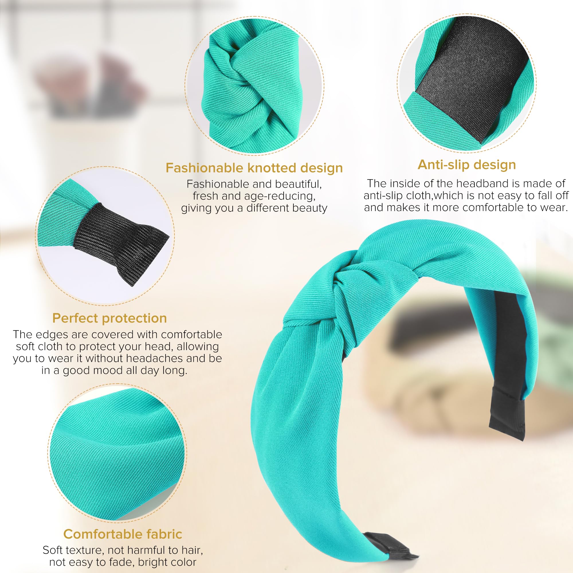 Bandeaux DiyJibb confortables en polyester tricoté, maintien durable.