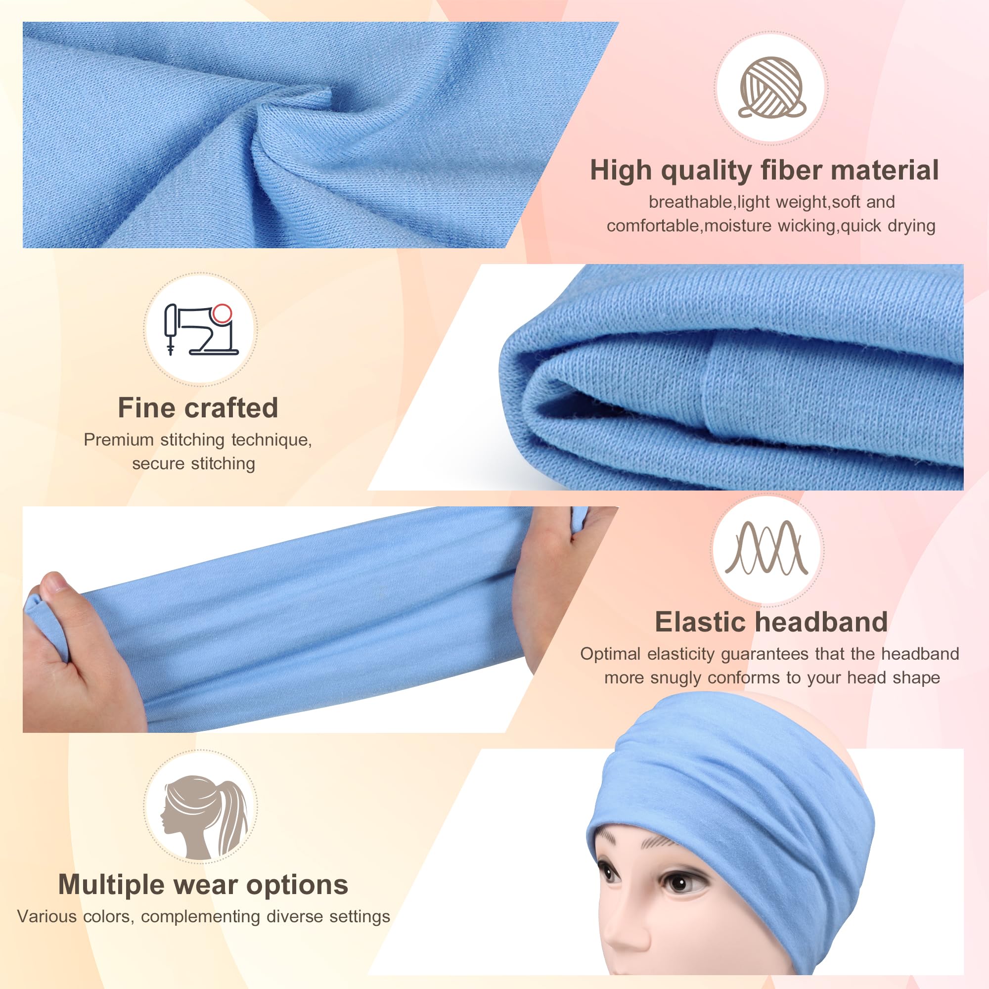 Headband DiyJibb rose beige pour maintien des cheveux au quotidien