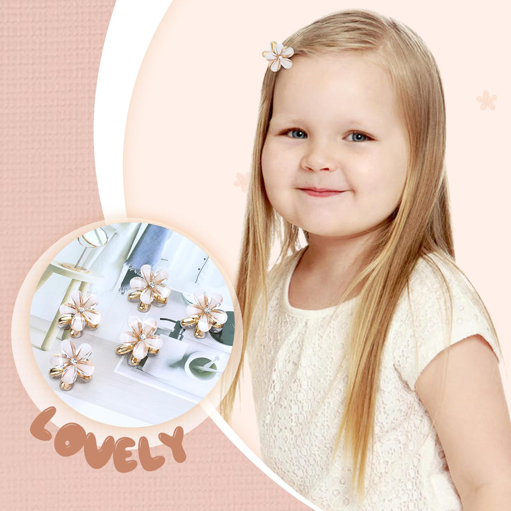 Dizila pince fleur mini cristal rose, éclat délicat pour un look féminin