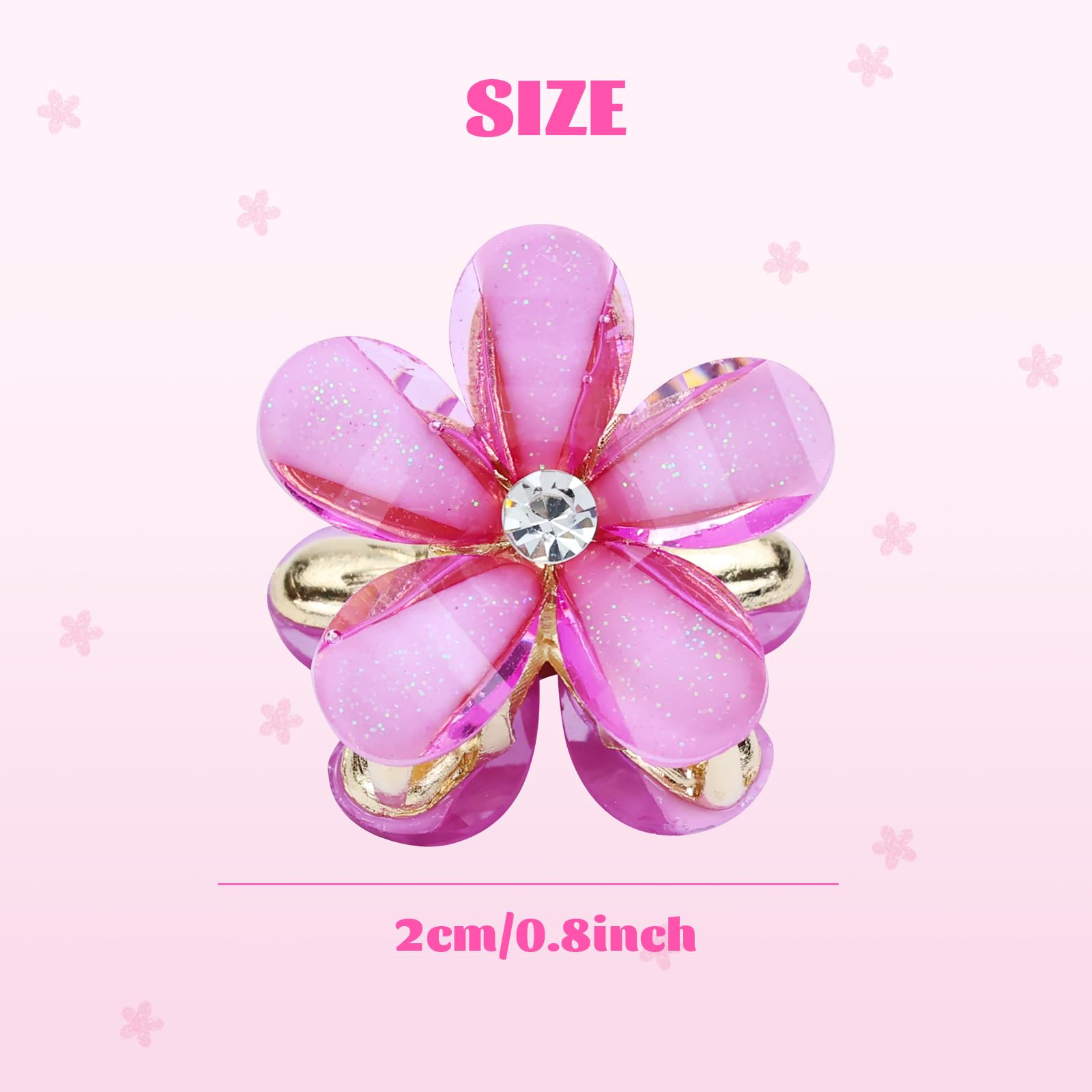 Dizila pince fleur mini cristal vert clair, accessoire polyvalent pour une coiffure douce et lumineuse