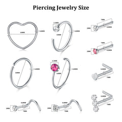 DJCIW accessoires-nez-acier-inoxydable: pièces hypoallergéniques durables.
