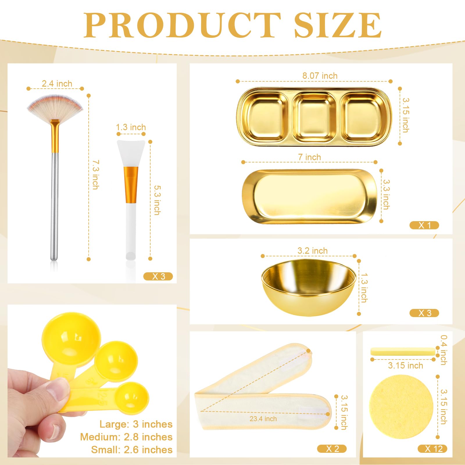 DLUGOPIS plateau soin dore, rangement élégant des outils