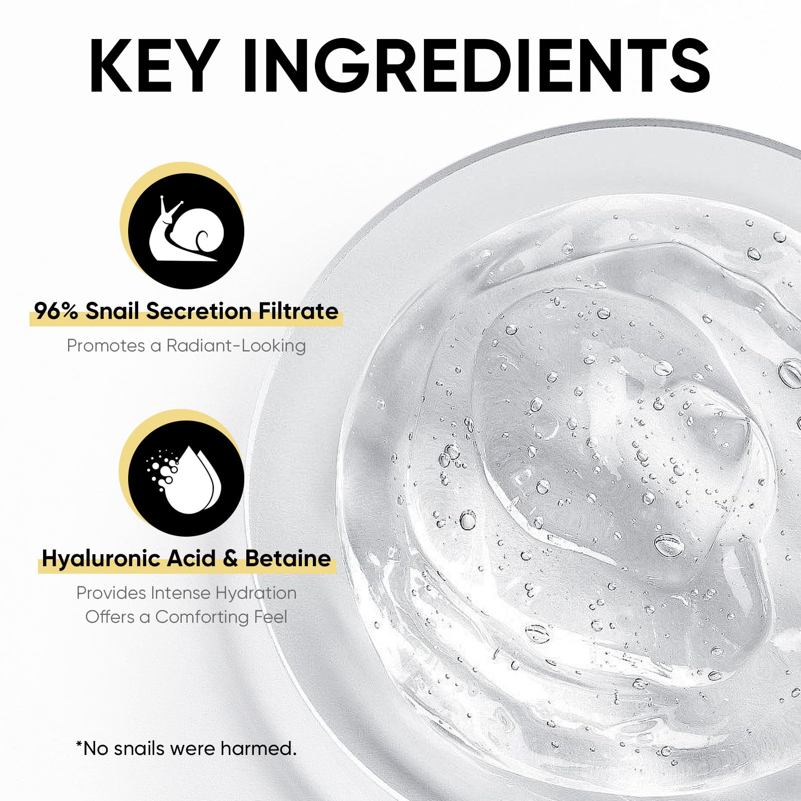 DLWUEN Sérum mucin escargot — ingrédient sourcé de façon éthique et durable.